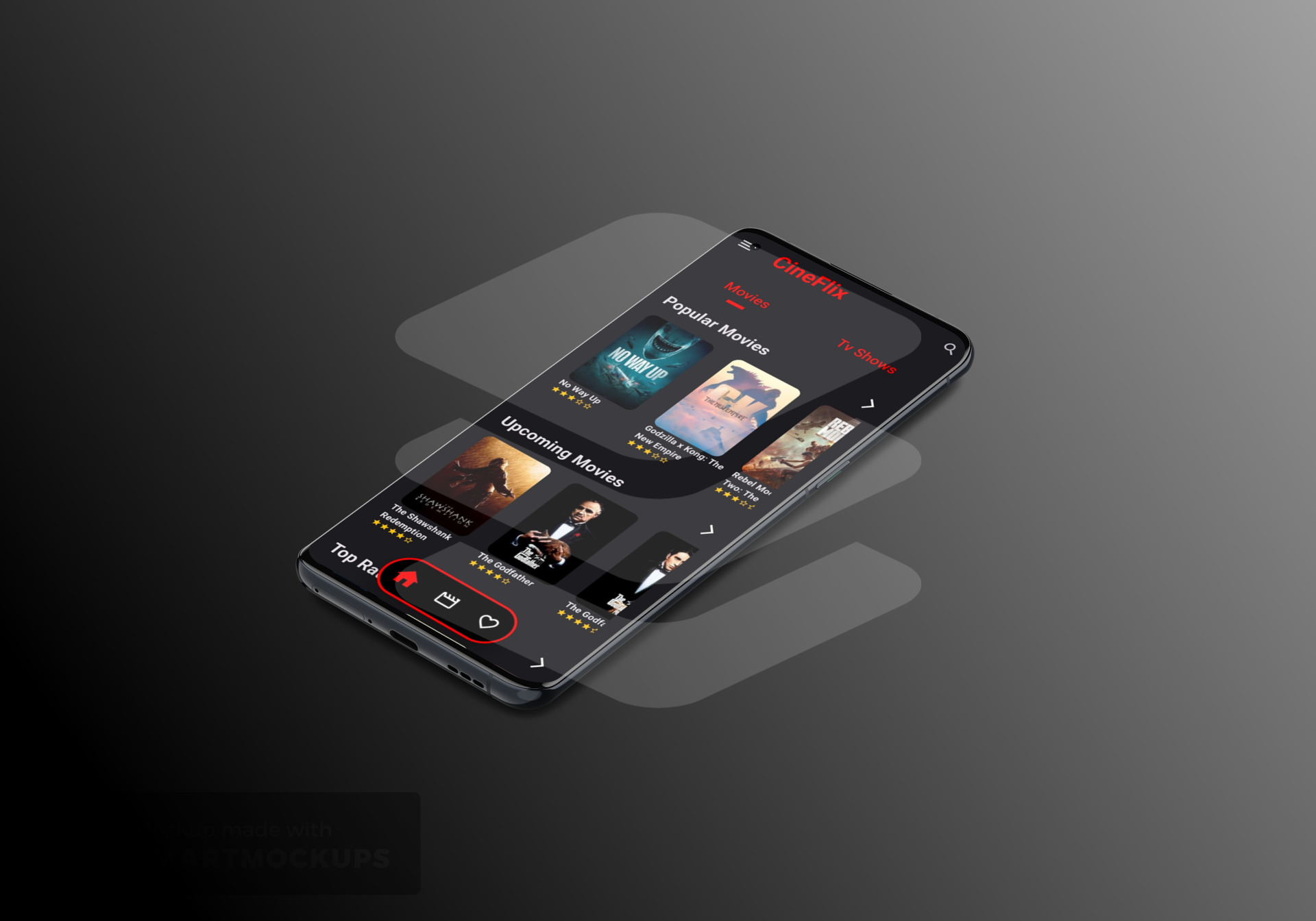 Screenshot of CineFlix: A Movie Browsing App